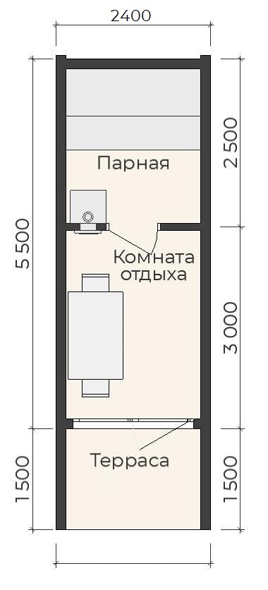 Баня Барн «Выборг» — Планировка